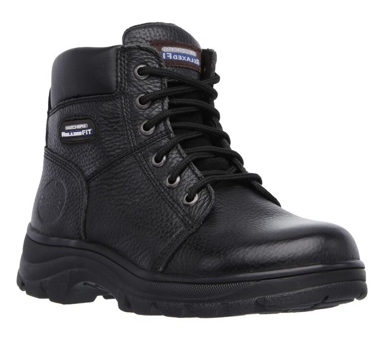 Skechers Dam Svarta Snörskor - Work Relaxed Fit: Workshire - Fitton - Sverige (WQDYB-3507)